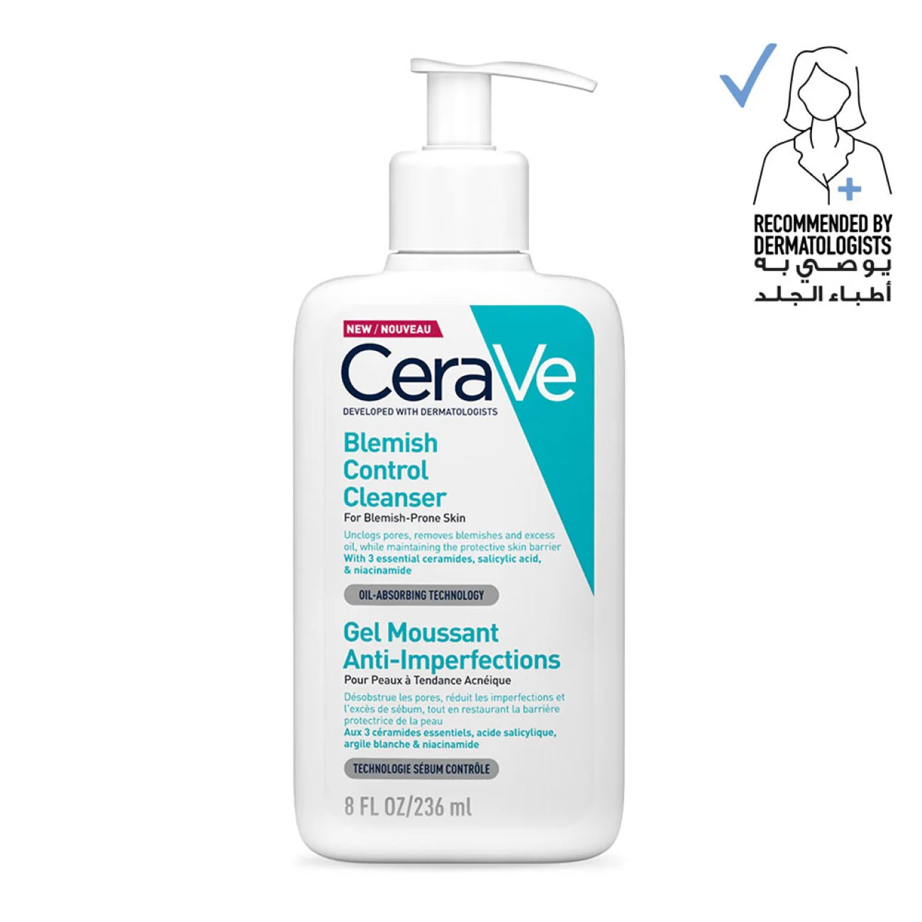 CeraVe Blemish Control Cleanser Face Wash For Acne & Blemish Prone Skin