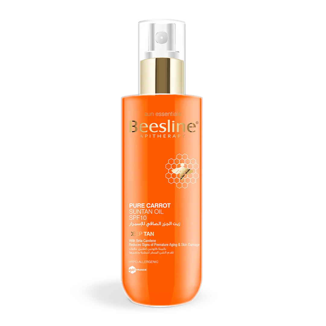 Beesline Pure Carrot Suntan Oil SPF10 200 ML - Otloubnow