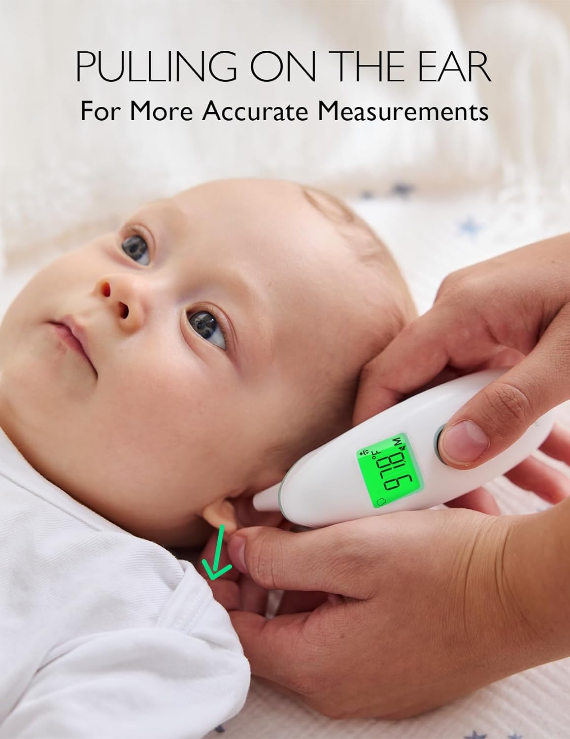 Momcozy Non - Contact Forehead & Ear Thermometer for Adults & Children, Infrared with Fever Alarm, Mute & Memory Functions